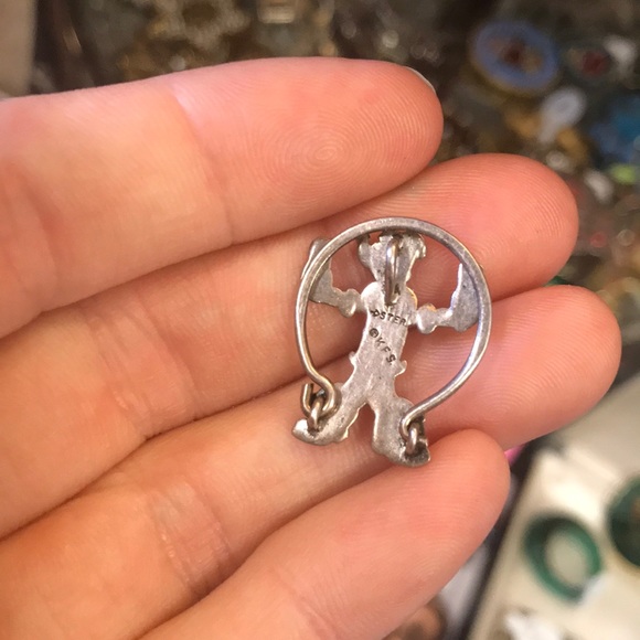 Popeye Sterling Silver Charm Signed KSF - Picture 4 of 4